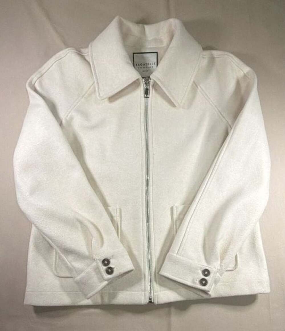 Bagatelle Collection Zip Up Jacket Size M White